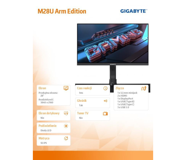 Gigabyte M28U AE - 1111812 - zdjęcie 12